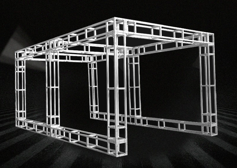 Metal reinforced wedding stage display stand 41