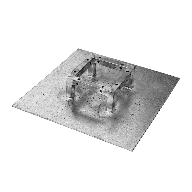 Special thickened truss iron plate base for square tube 43 02